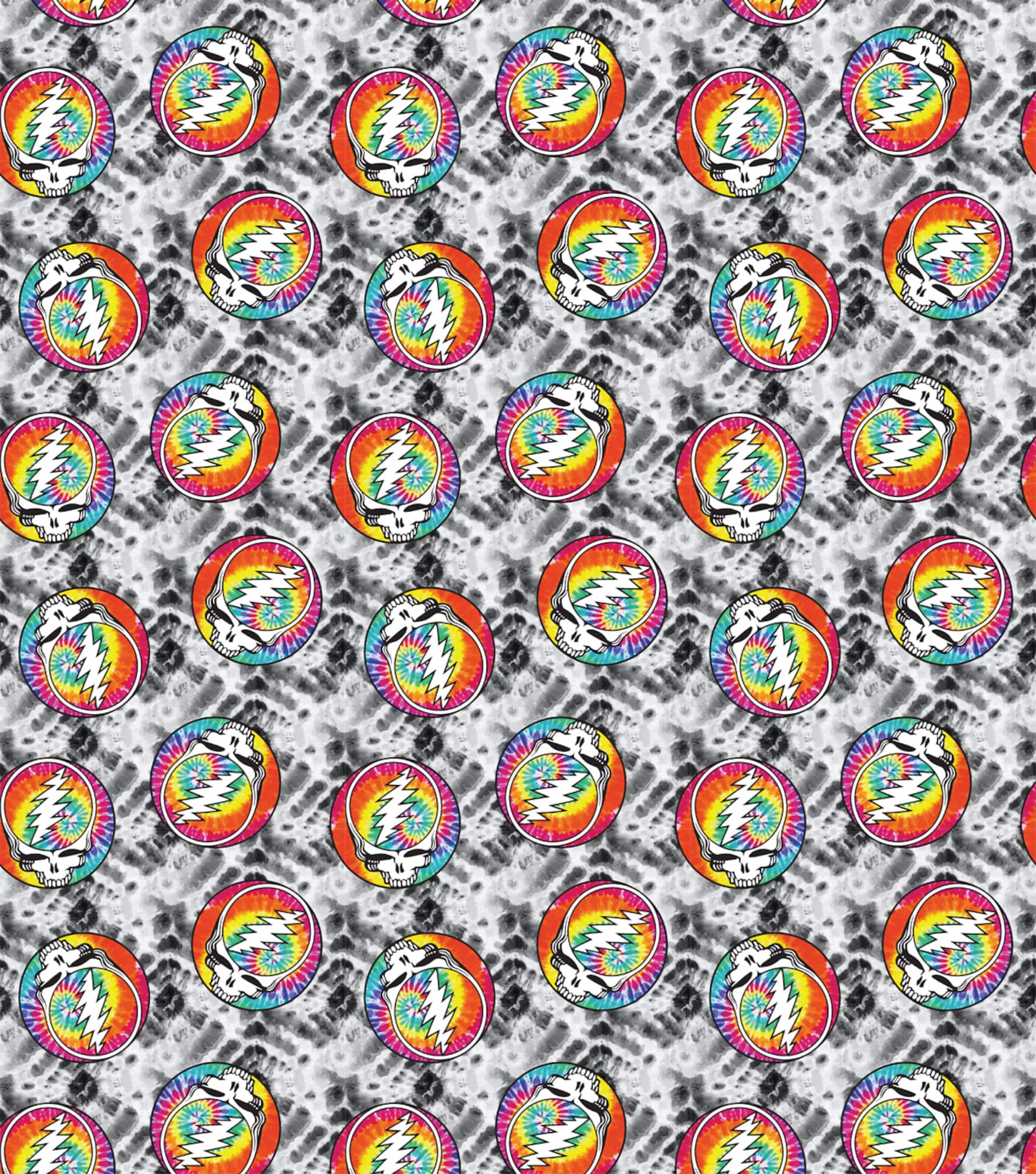 Warner Grateful Dead Tie Dye Steal Your Face Cotton Fabric